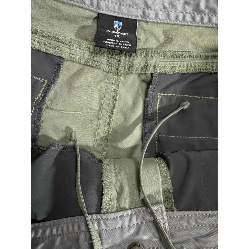KÜHL Spire Shorts Women’s Olive Green Hiking Outdoor Cargo Pockets Size 12